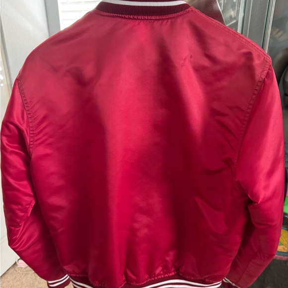 Vintage 90's Starter Stanford Cardinal NCAA Baseball Satin Jacket Bomber M - Picture 6 of 6